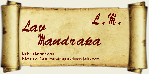 Lav Mandrapa vizit kartica